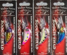 (Ct of 4) Walleye Nation Creations Boogie Shad Unique Action Drives Fish Crazy