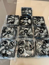 LOT  11 PACK CORSAIR BLACK FAN CASE  ML120mm , ORIGINAL