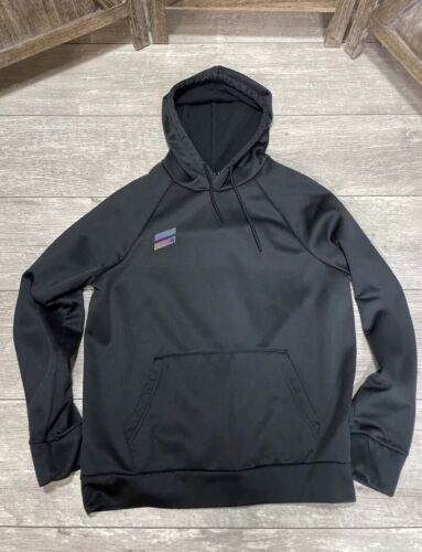 Hurley Sweatshirt Mens Size Medium Black Hoodie Pullover with Reflective Logo