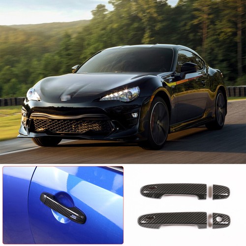 ABS Carbon Fiber Side Door Handle Covers Trims For Subaru BRZ Scion FRS 2012-21 - Picture 5 of 12