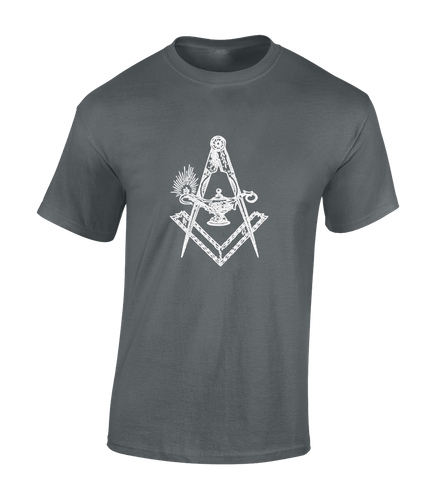 ANCIENT SQUARE AND COMPASS MENS T SHIRT VINTAGE MASONIC STONE MASON FASHION - Picture 12 of 28