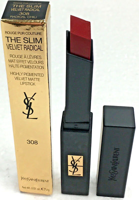 Yves Saint Laurent Rouge Pur Couture The Slim Velvet Radical 308 Radical Chili