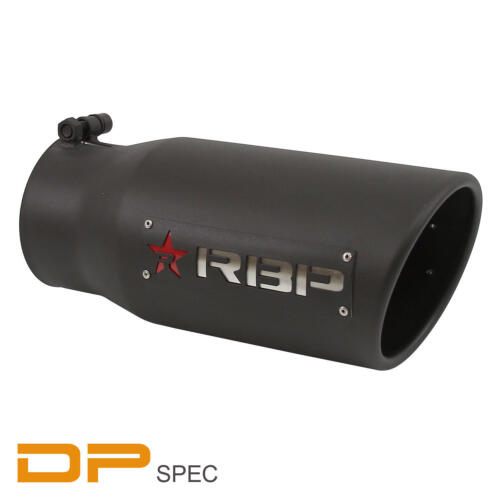 UNIVERSAL RBP STAINLESS STEEL BLACK EXHAUST MUFFLER TIP 5" OULET FOR TRUCK JEEP - Picture 1 of 4