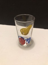 One Libby Safe Edge Juice Drinking Glass Fruit Pear Apple Berry Libby Vintage