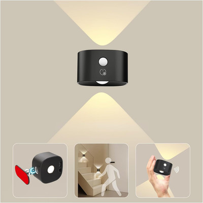 Wall Sconces Up&Down Night Light Source Motion Sensor Cordless LED ...