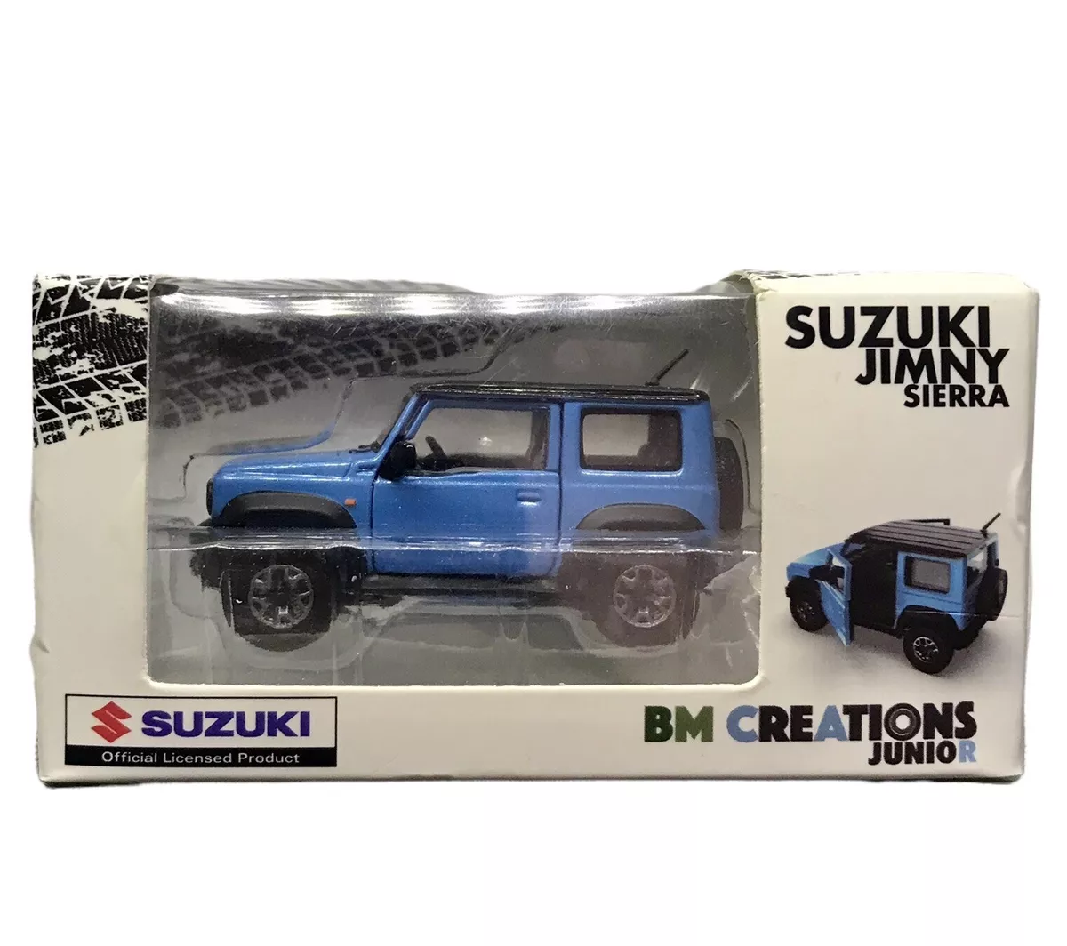 1/64 BM Creations Junior Suzuki Jimny Sierra JB74 Brisk Blue Metallic Black Top