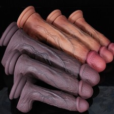 Huge Big Dildo Suction Cup Realistic Thick Penis Dong G-spot Sex Toy for Women