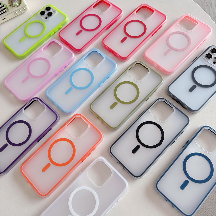 Shockproof Cover Magnetic Matte Phone Case For iPhone 15 14 Pro Max 13 12 Pro