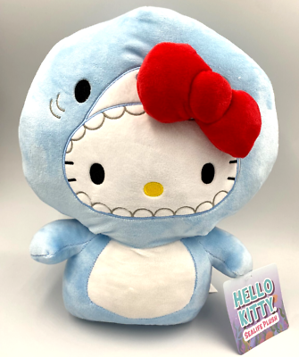 Xlarge Hello Kitty Plush Toy Blue SHARK 13 inch Tall Super Cute