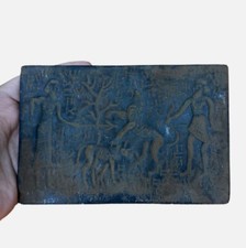 ANTIKE NAHÖSTLICHE STEINTAFEL MIT GRAVUR FRÜHER SCHRIFTFORM