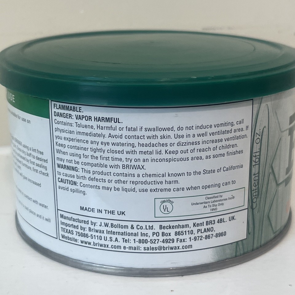 Briwax Original Furniture Wax 16 oz DARK BROWN Opened eBay