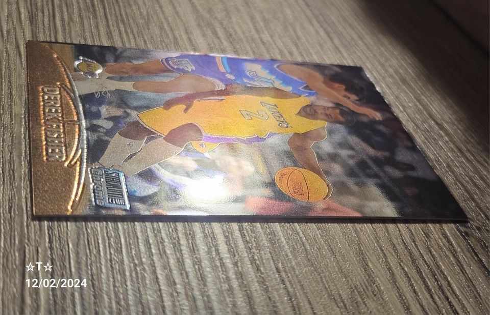 1999-00 Derek Fisher #92 ☆Topps Stadium Club Chrome LA Lakers NBA Trading Card - Image 2 of 4
