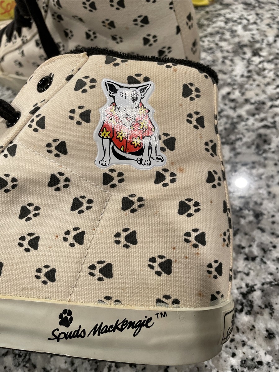 Awesome Vintage 1986 Spuds Mackenzie High Top Shoes New In