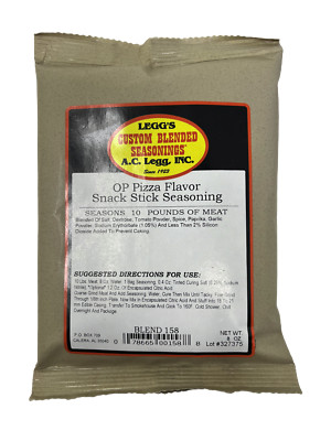 AC Legg's Pizza Flavored Snack Stick - Blend 158 - Seasons 10 lbs of Meat