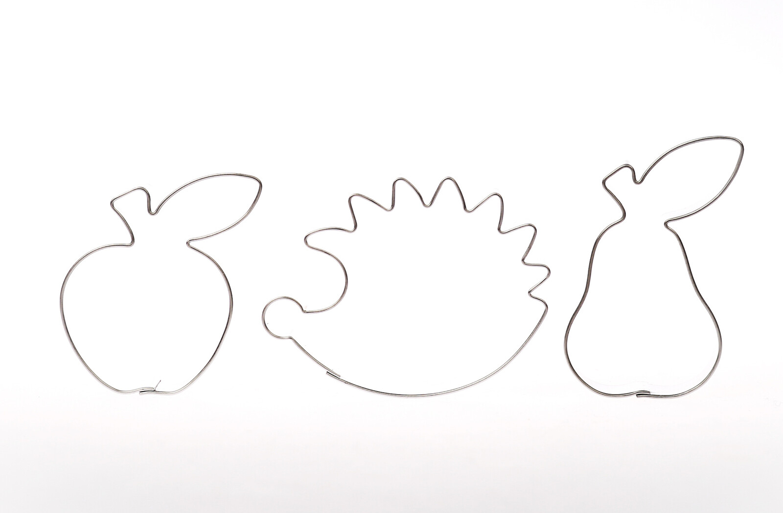 Igel Apfel Birne 3er Set Edelstahl Ausstecher Ausstechform Keksausstecher