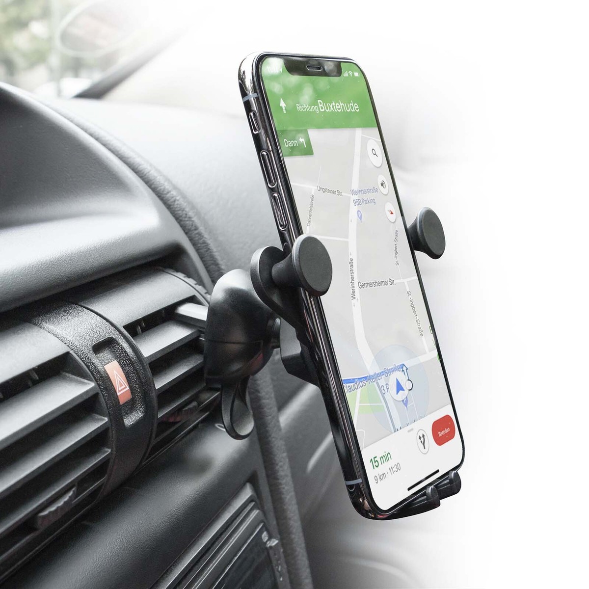 Support Voiture Universel Pour Smartphone - Fixation Ventilation Réglable - Marque Mobilefox