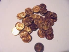 WHEAT PENNIES-1957 D- UNC. DEEP RED-BEAUTIFUL-50 COINS-ONE ROLL -ESTATE SALE!
