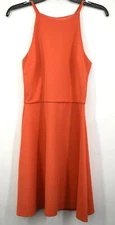 Love Ady Womens Textured Skater Dress Crew Neck Sleeveless Back Keyhole M $98