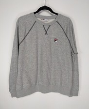 FILA Gray Knit Crewneck Pullover Sweater Size XL