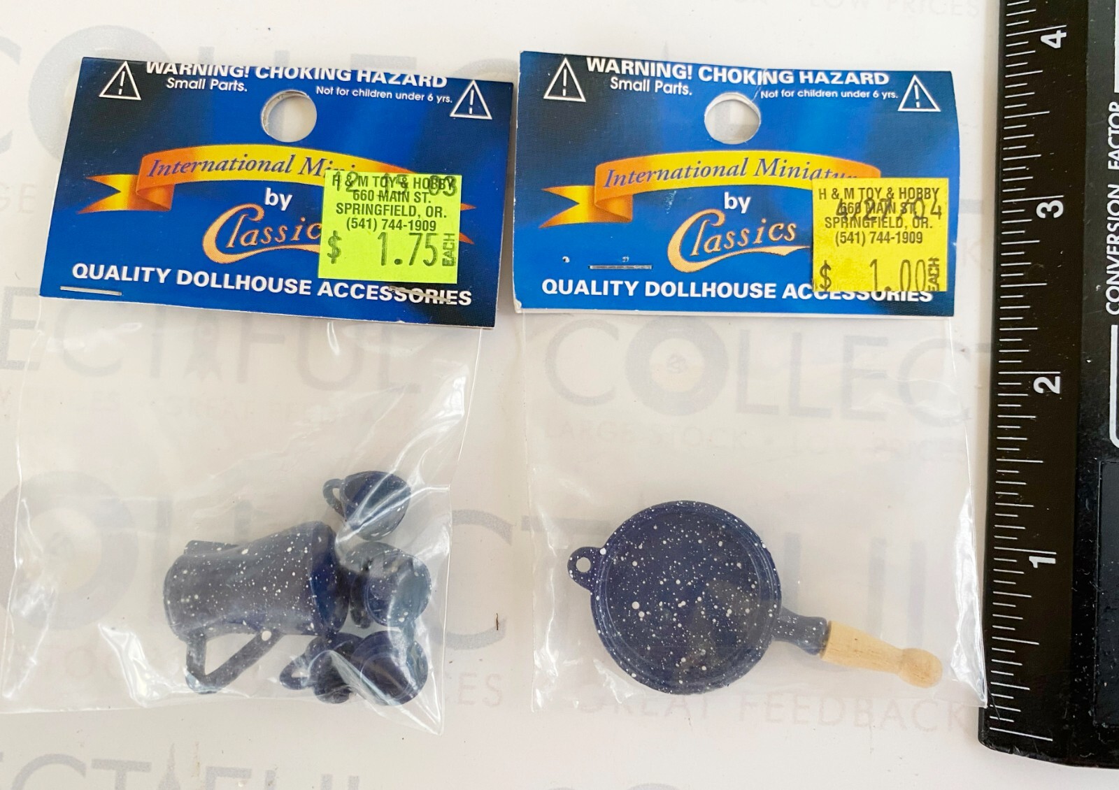 CLASSIC DOLLHOUSE X2 SETS - COFFEE POT & CUPS FRYING PAN -NEW *COMBINE SHIP*🔥20