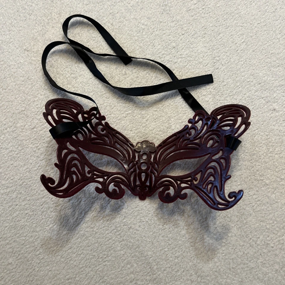 Fifty Shades Of Grey Masquerade Ball Masks Rot Samt Schmetterling - Bild 3 von 4