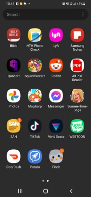 Samsung Galaxy phone with tiktok installed