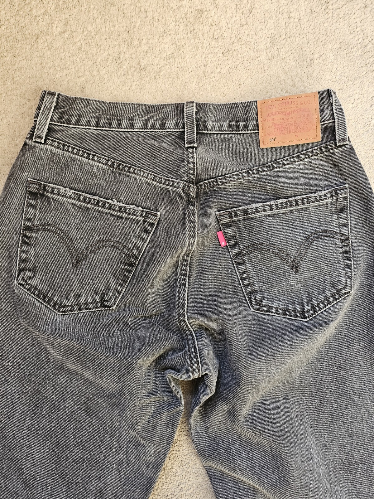 Levis 501 Mens Jeans Grey W26 L30 eBay