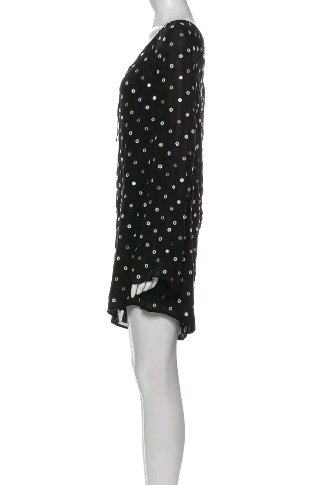 Vestido para mujer Haute Hippie mini lunares 100 % seda mangas largas talla XS 2 NUEVO Foto 3 de 4