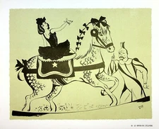 [CIRQUE] SERGE: Le Repos de l'écuyère - Original LITHOGRAPH Signed, 1944
