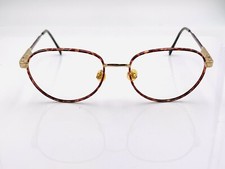 Vintage Luxottica Princeton Tortoise Gold Metal Oval Sunglasses FRAMES ONLY
