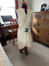 2002 Native American Ivory DoeSkin Blackfeet Beaded Wedding Dress/ Unique/Small