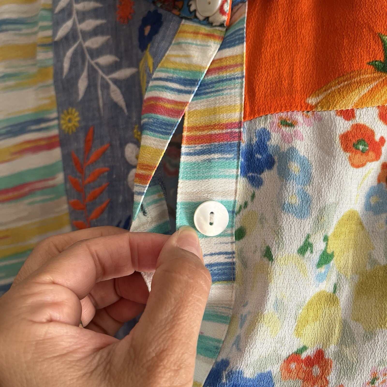 John Mark Multi patch collared tunic blouse top s… - image 4