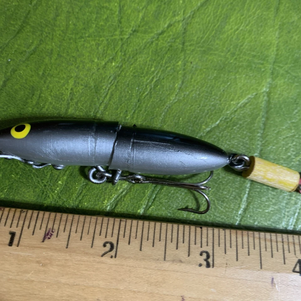 Vintage Bud Stewart JOINTED MINNOW Fishing Lure  Tackle Casting - Image 3 of 4