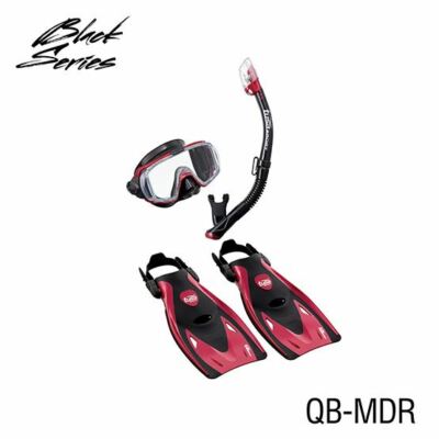 Tusa Sport red/Black Snorkel Fin mask equipment travel adj scuba UP3521QB RED