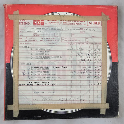 No Letter Today - Andy Jones & Plainsmen 1/4'' 15 IPS 10.5'' Master Tape CST-505