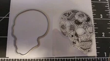 Universal thin metal die cut tool emboss Sugar Skull Stamp Halloween Day Dead 