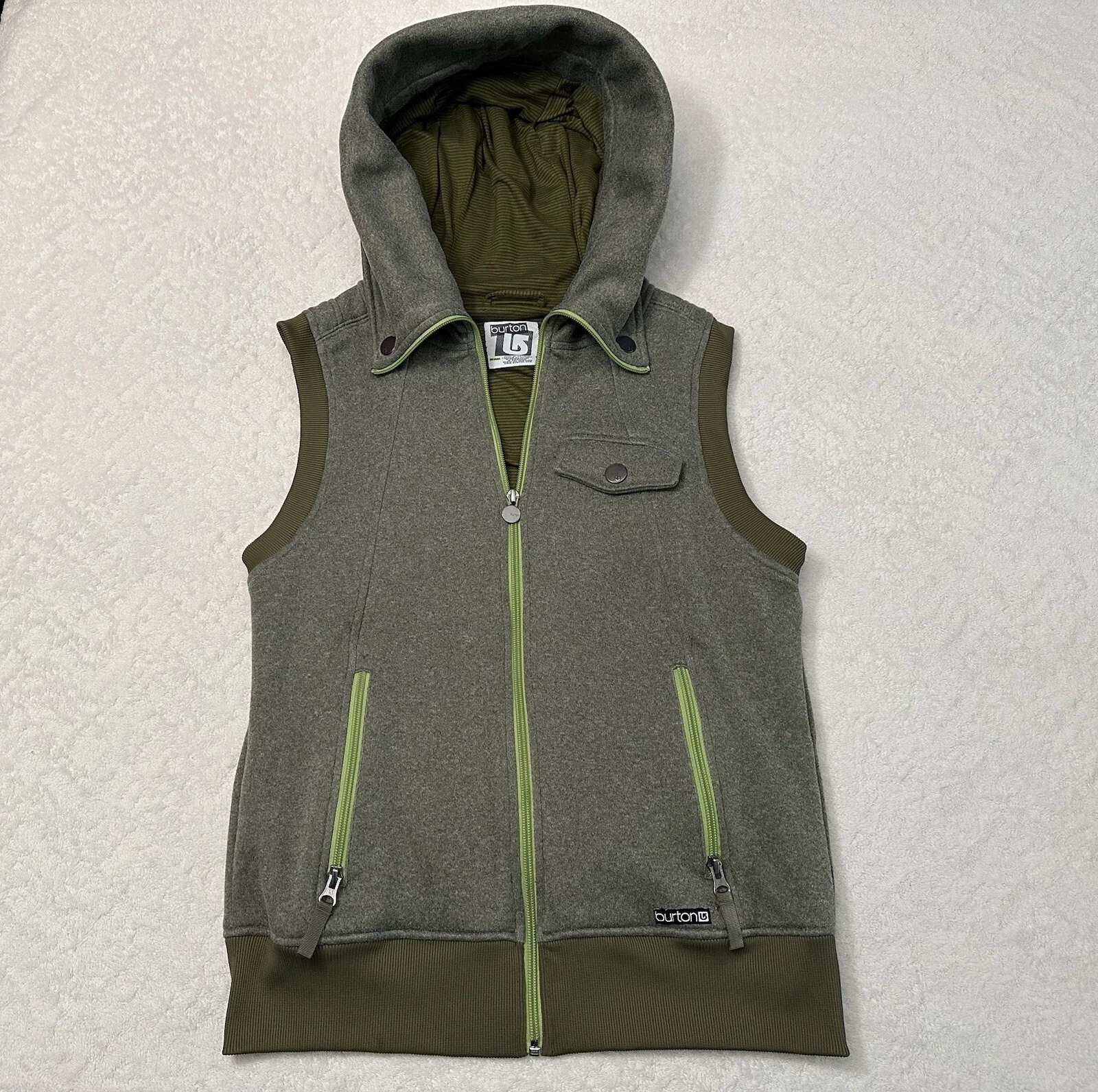 burton 2000s y2k dry ride snowboard ski tech vest barely worn hoodie