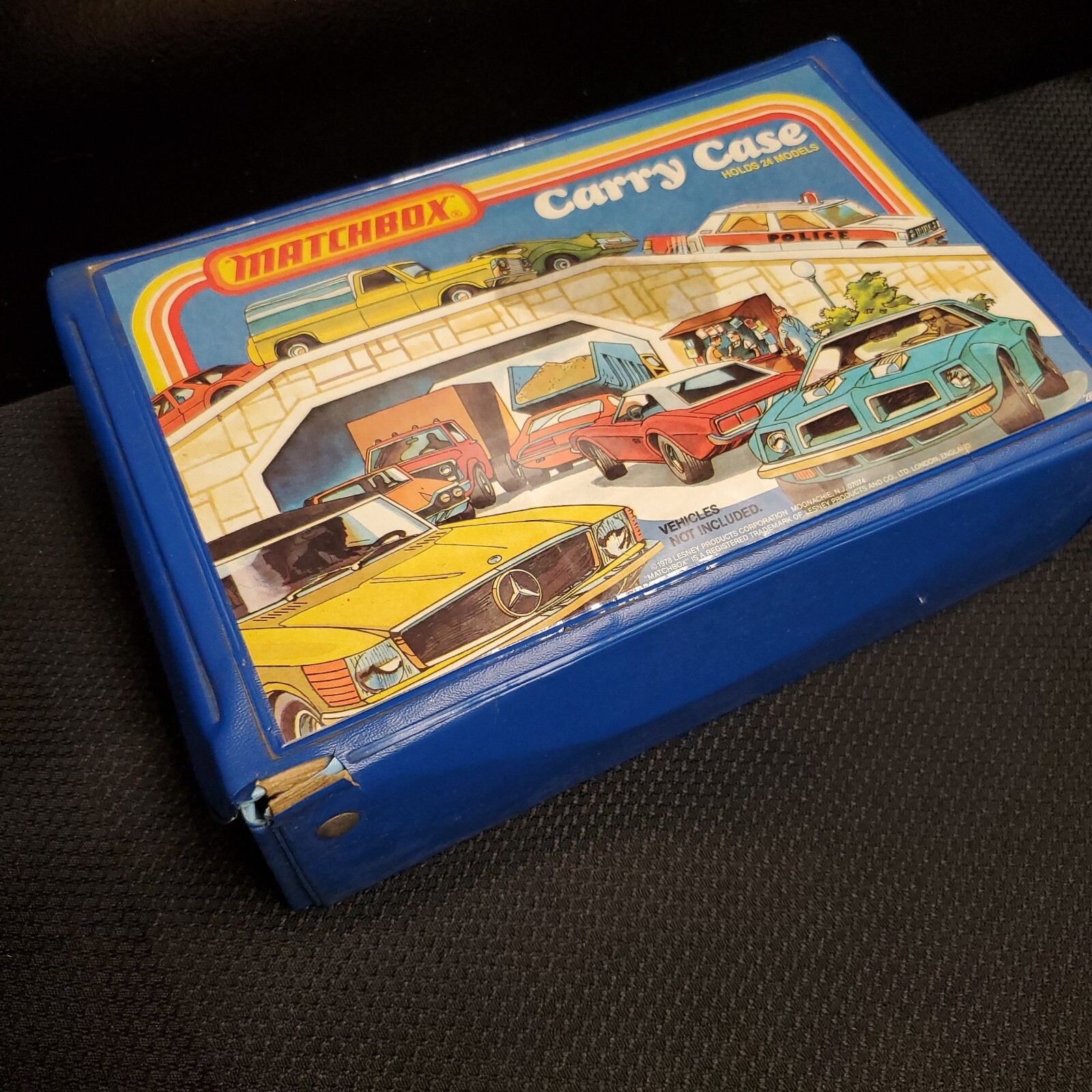 Vintage 1978 Matchbox Carry Case Blue With Various Cars eBay