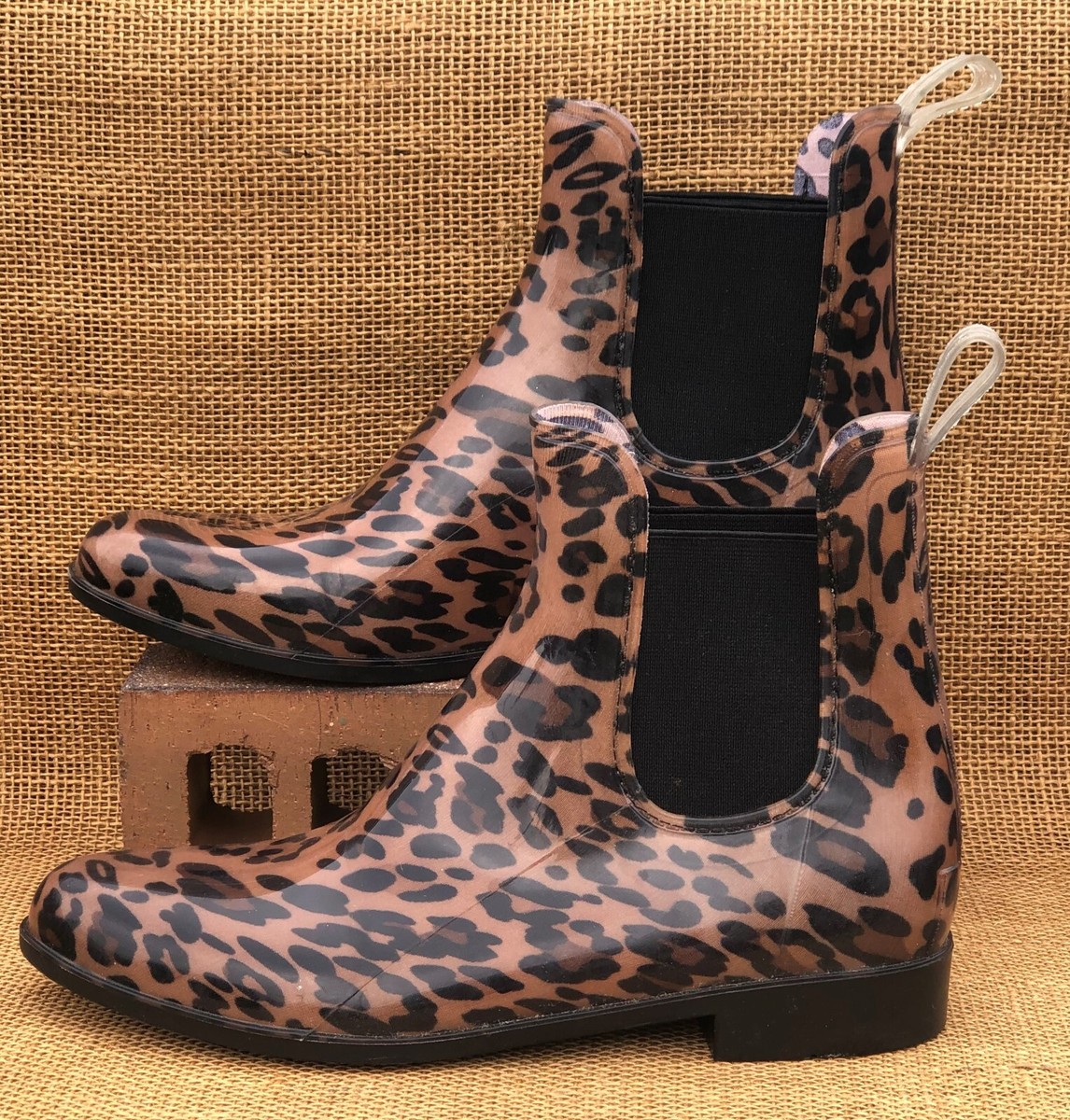 LifeStride Women's Puddle Ankle Rain Booties Leopard Rubber~9 | eBay