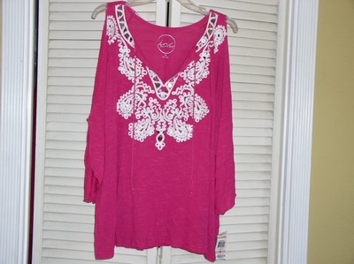 macys plus size cold shoulder tops