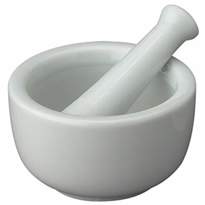 #ad #ad Mortar and Pestle Spice Herb Grinder Pill Crusher Fine Quality Porcelain White $21.41