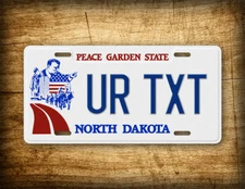 Personalized North Dakota Peace Garden License Plate ANY TEXT 6x12 Custom Tag