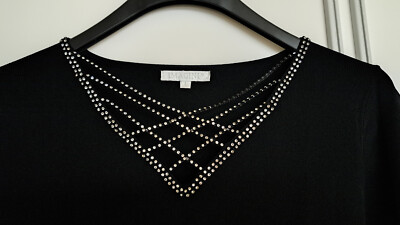 Imagini Pullover, schwarz, Gr.L, Sommerpullover, festlich,Glitzersteine