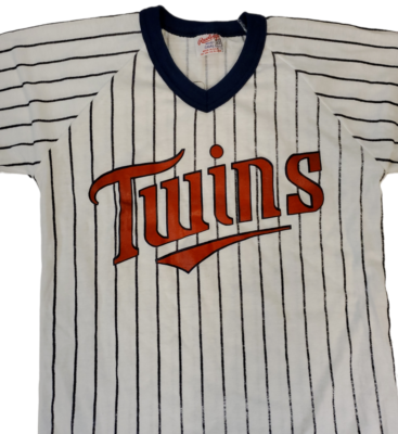 90s MLBツインズ Vネック プルオーバー Vintage Minnesota Twins V-Neck Jersey Pinstripe T-Shirt | eBay