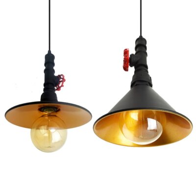 Retro Stil Metall Decken Hänge Pendelleuchte Schirm Vintage Kronleuchter Design