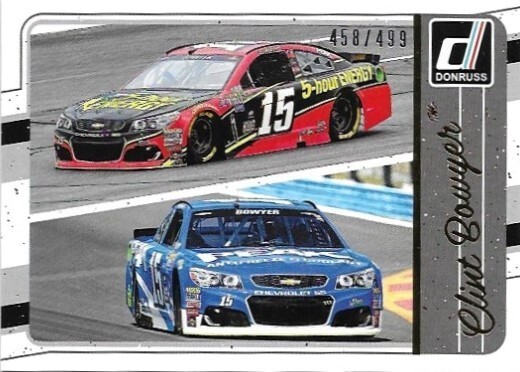 Clint Bowyer 2017 Panini Donruss Racing Duals #113 Gold Foil 499