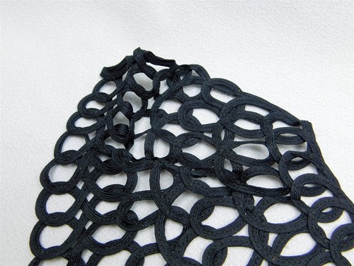 Vintage Black Ric Rac Dress Collar Trim Victorian - Picture 2 of 9