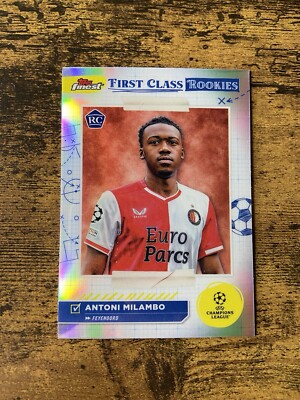 2023-24 Topps Finest UCL Antoni Milambo First Class Rookie Feyenoord