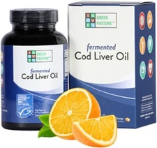Green Pasture Fermented Cod Liver Oil Orange Flavor 120 Caps