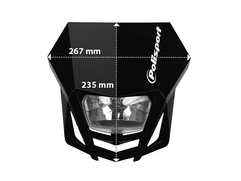 Scheinwerfer-Maske Polisport LMX schwarz für Aprilia Honda Suzuki KTM Husqvarna - Bild 2 von 3
